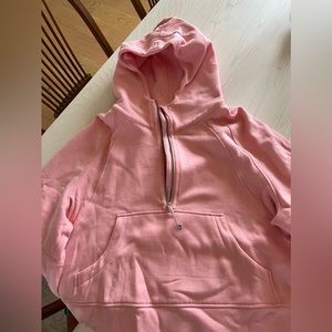 Scuba oversized half zip hoodie. Dew pink! Size XL/XXL. Worn once. Like new.